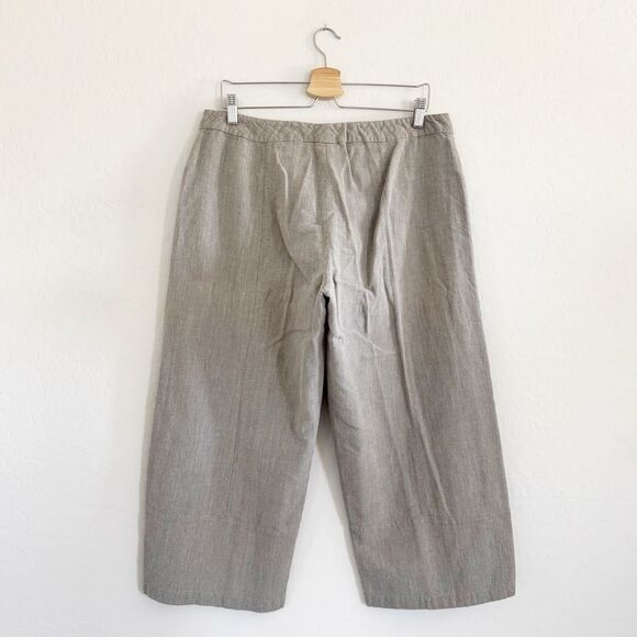 Eileen Fisher Organic Linen Wide Leg Crop Pant Size L - Picture 4 of 7